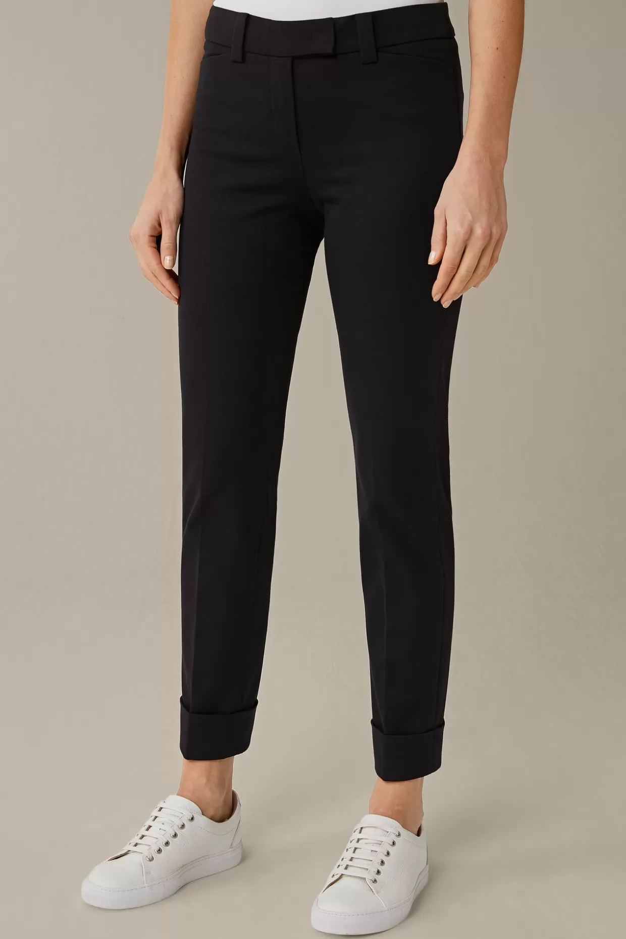 Damen Windsor Baumwoll-Bi-Stretch-Chino Mit Umschlag In