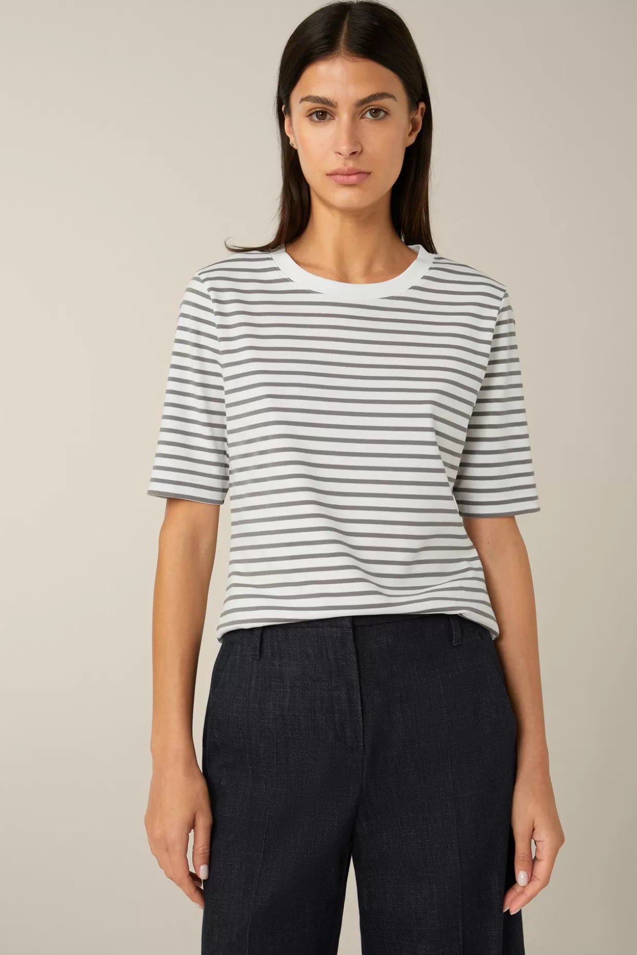 Damen Windsor Baumwoll-Interlock-T-Shirt In