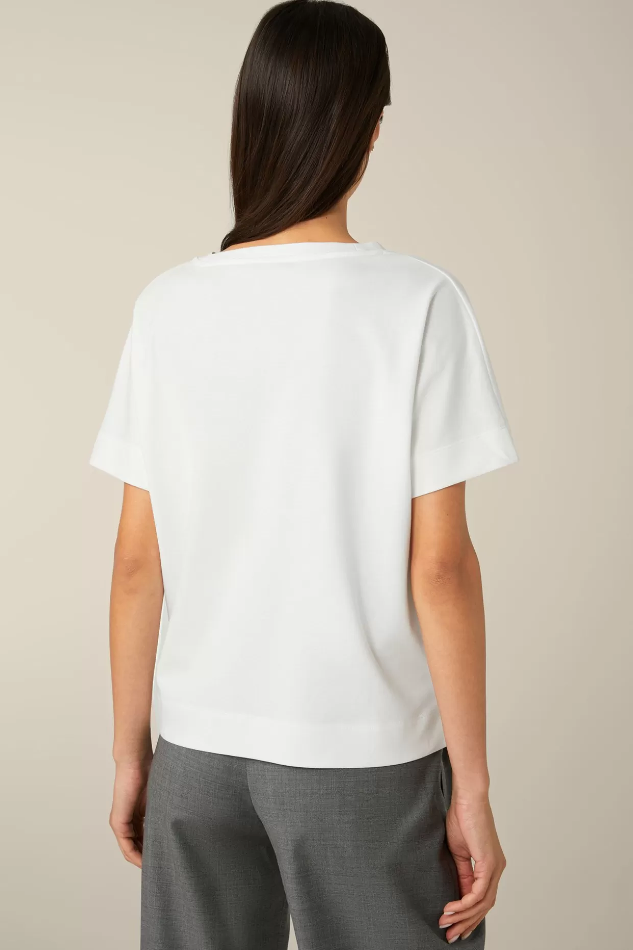 Damen Windsor Baumwoll-Interlock-T-Shirt In