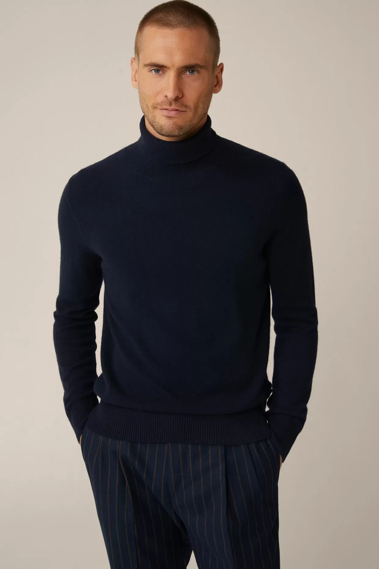 Herren Windsor Cashmere-Rollkragen-Pullover Cashmono In