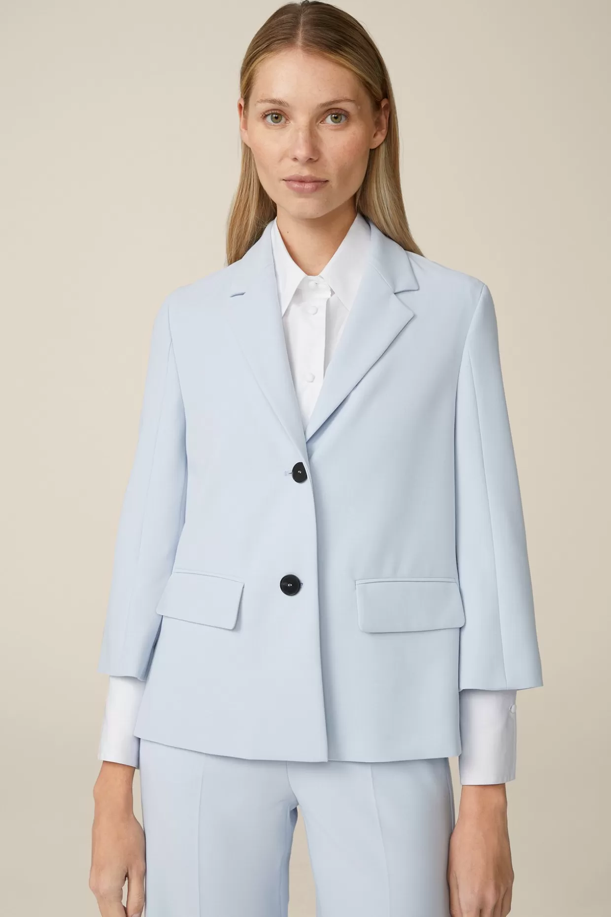 Damen Windsor Crepe-Blazer-Jacke In