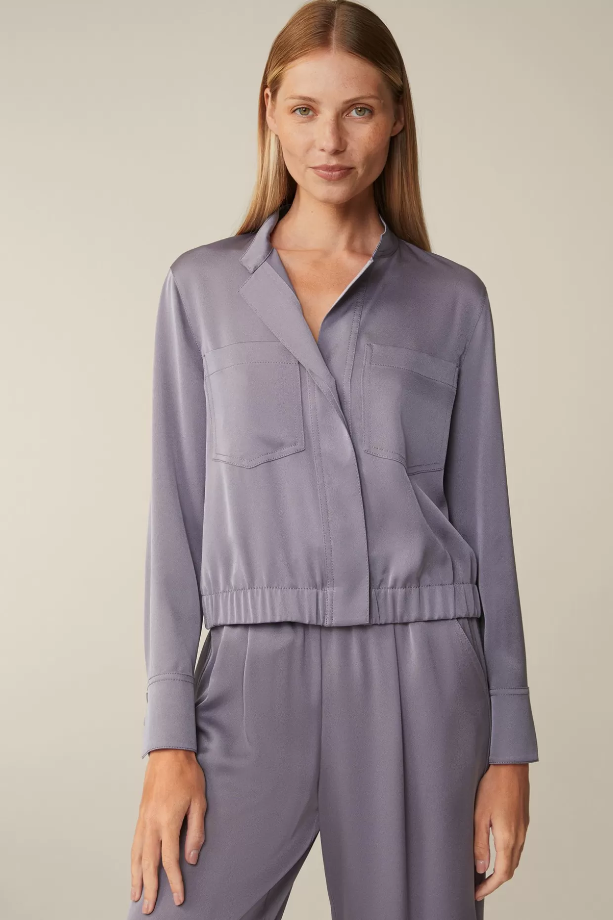 Damen Windsor Crepe-Blouson In