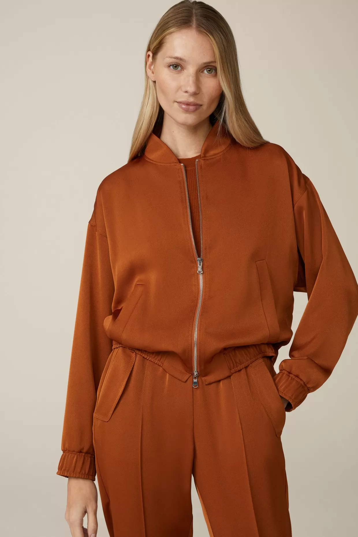 Damen Windsor Crepe-Blouson In