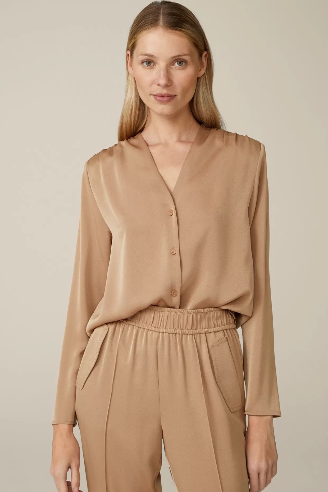 Damen Windsor Crepe-Bluse In