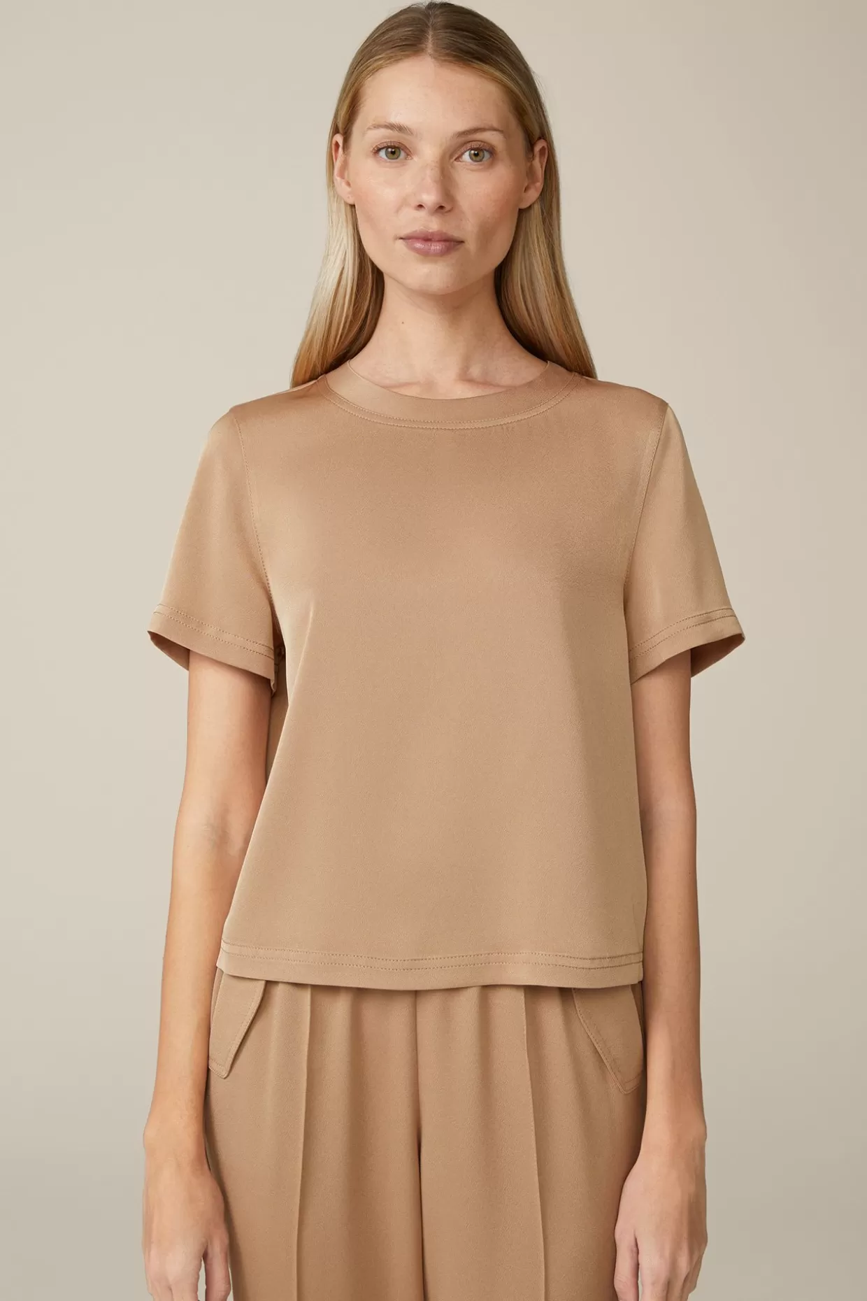 Damen Windsor Crepe-Blusen-Shirt In