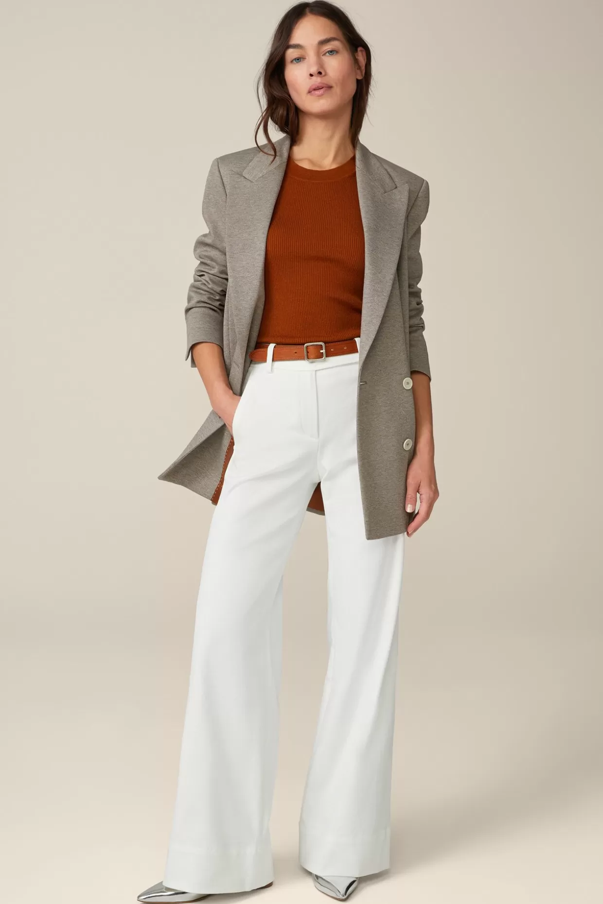 Damen Windsor Gabardine-Palazzo-Hose In