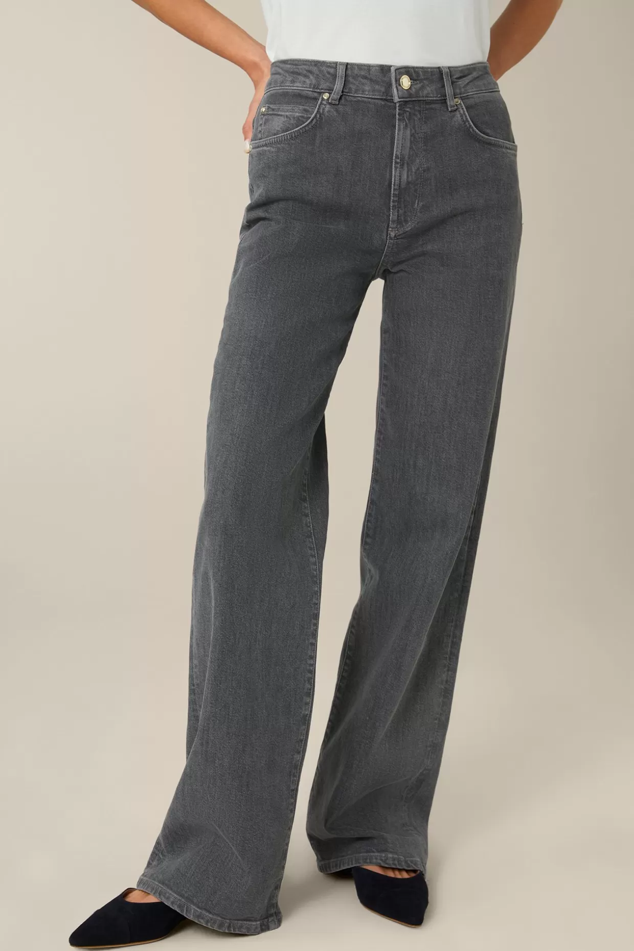 Damen Windsor Jeans-Marlene-Hose In