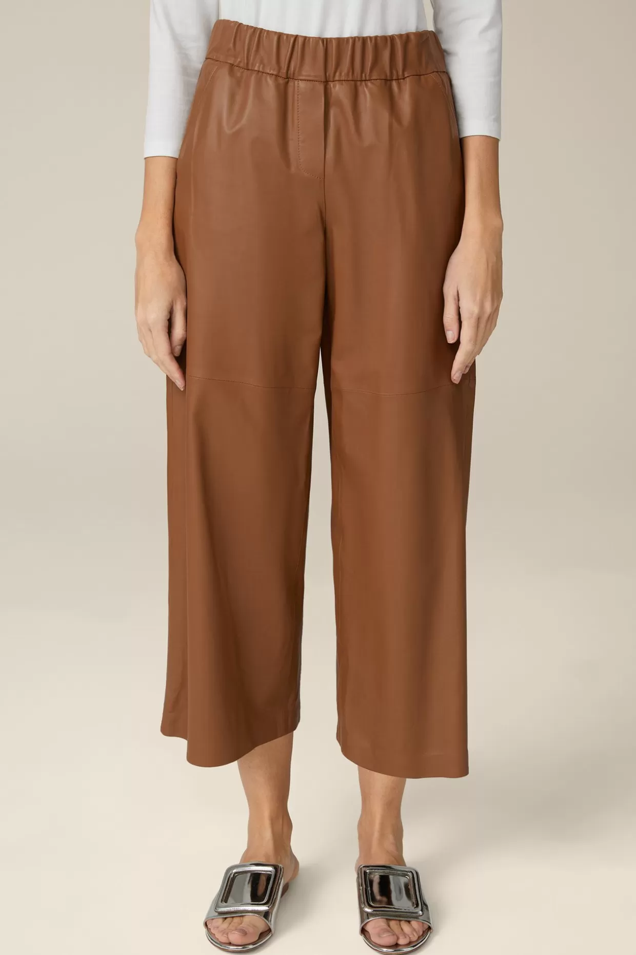 Damen Windsor Lammnappa-Leder-Culotte In