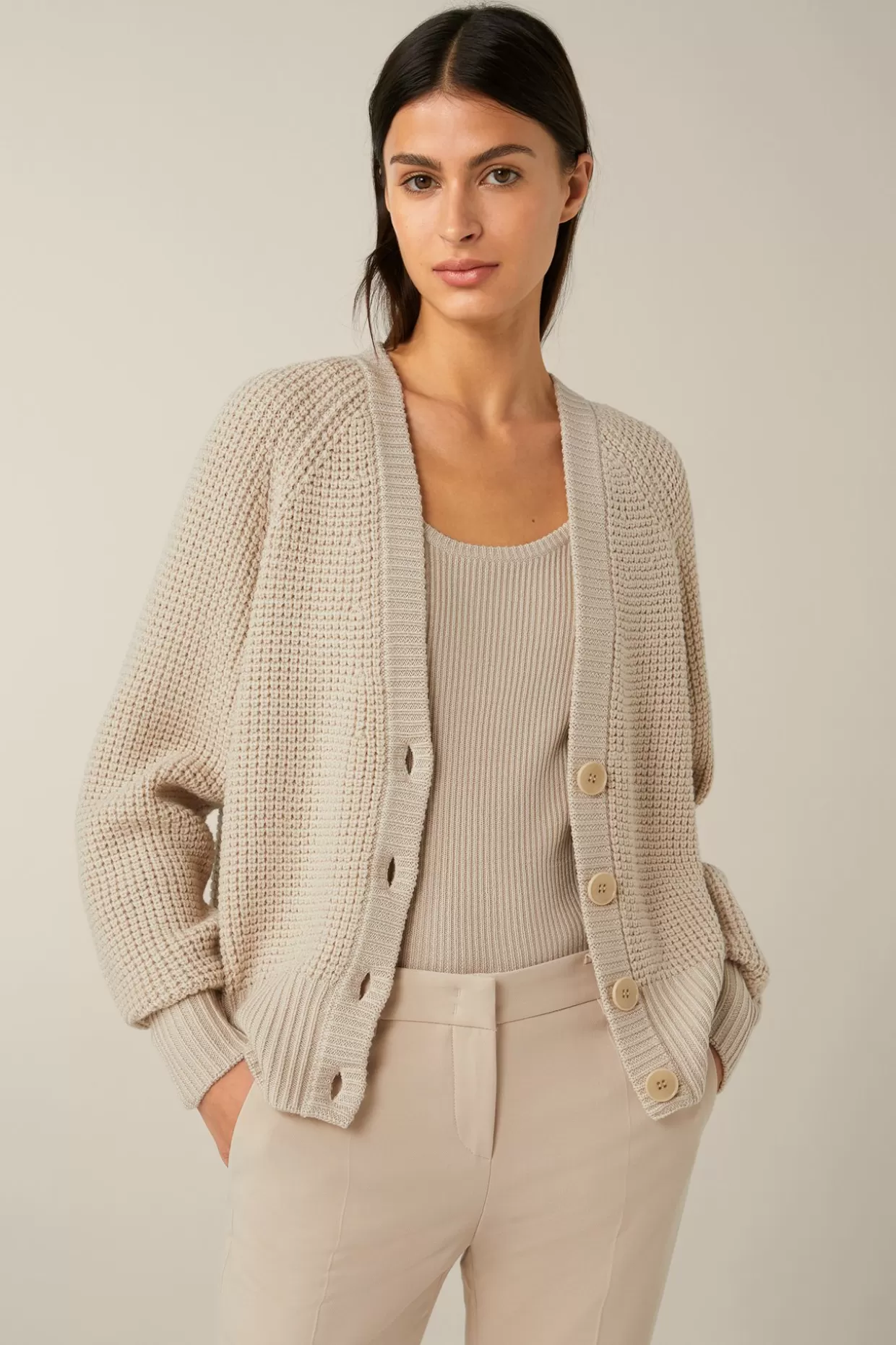 Damen Windsor Merino-Strick-Cardigan In