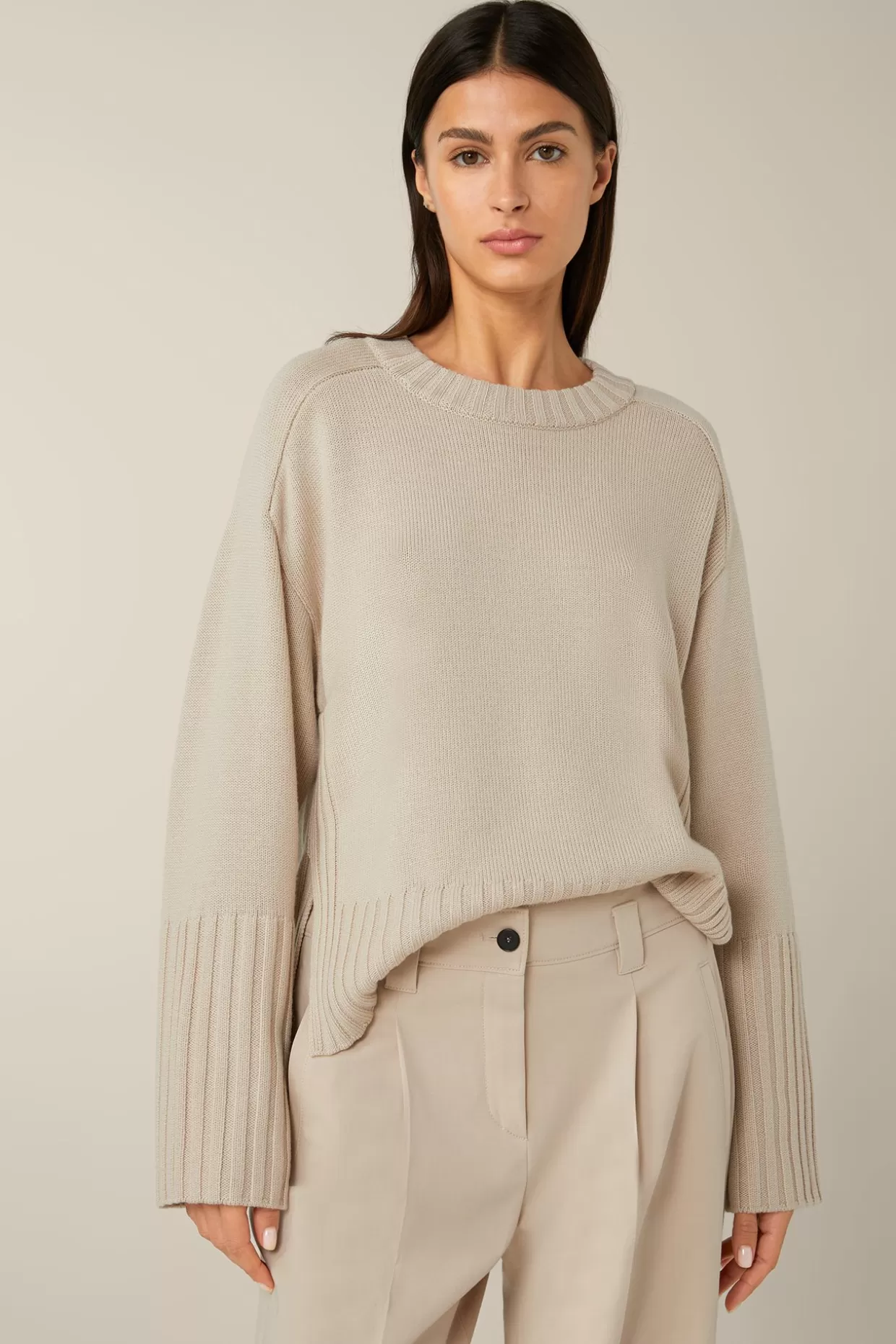 Damen Windsor Merino-Strick-Pullover In