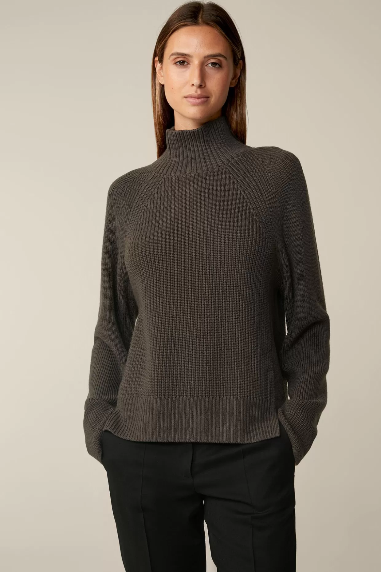 Damen Windsor Merino-Strick-Rollkragen-Pullover In