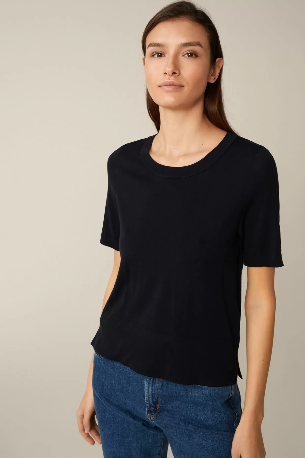 Damen Windsor Merino-Strick-Shirt In