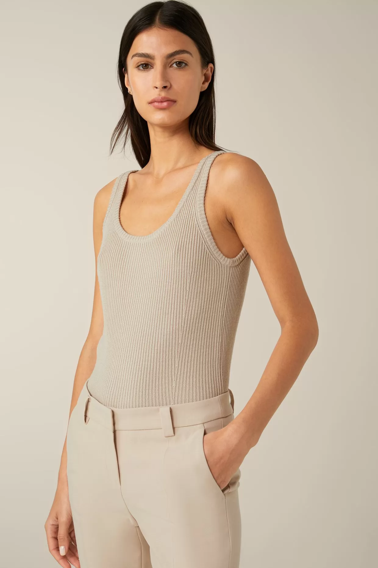 Damen Windsor Merino-Strick-Top In