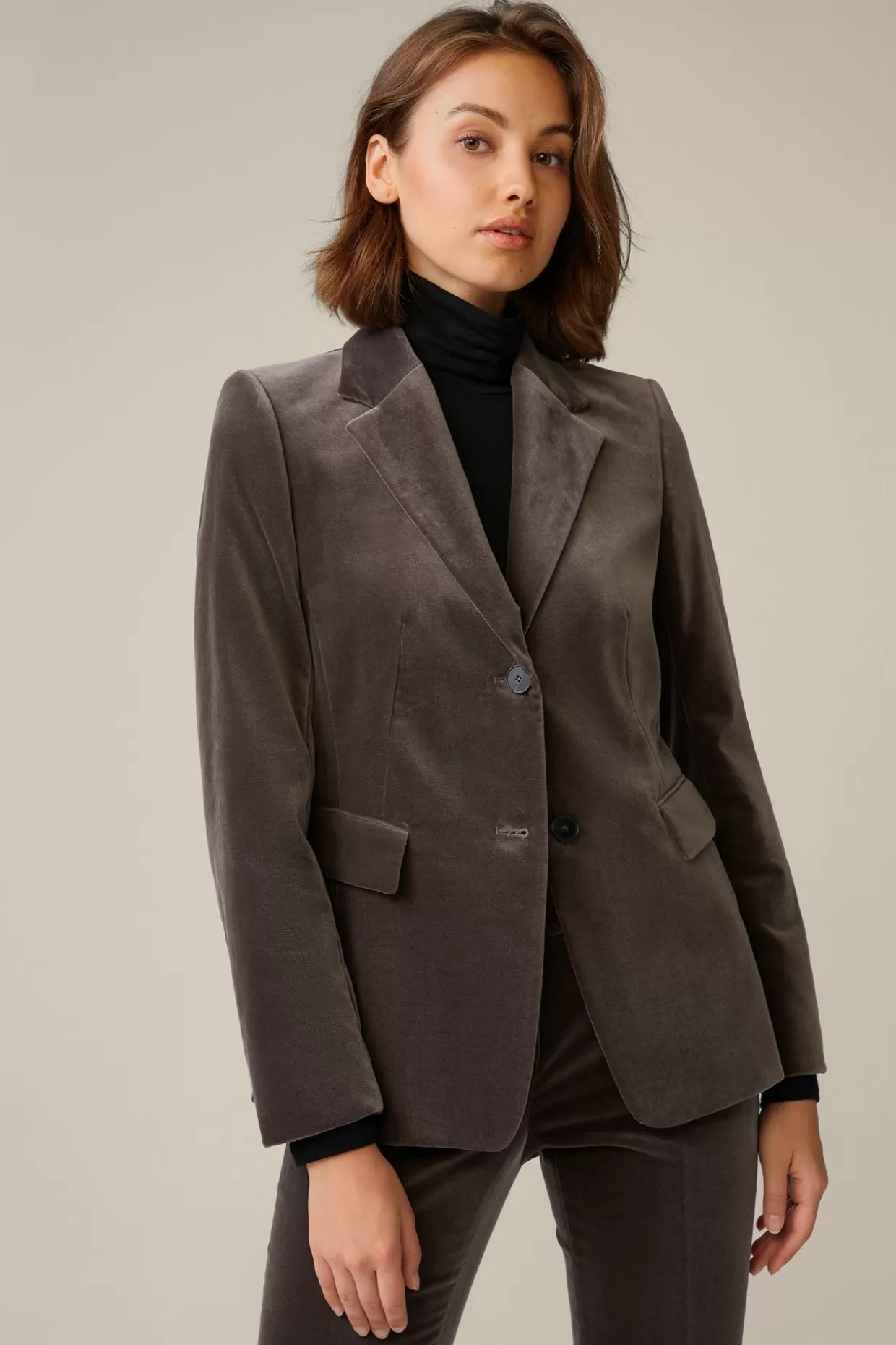 Damen Windsor Samt-Blazer In