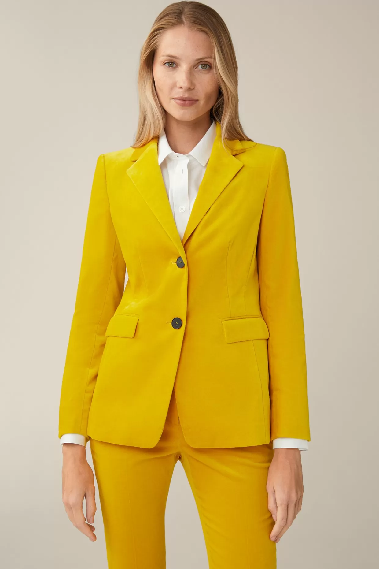 Damen Windsor Samt-Blazer In