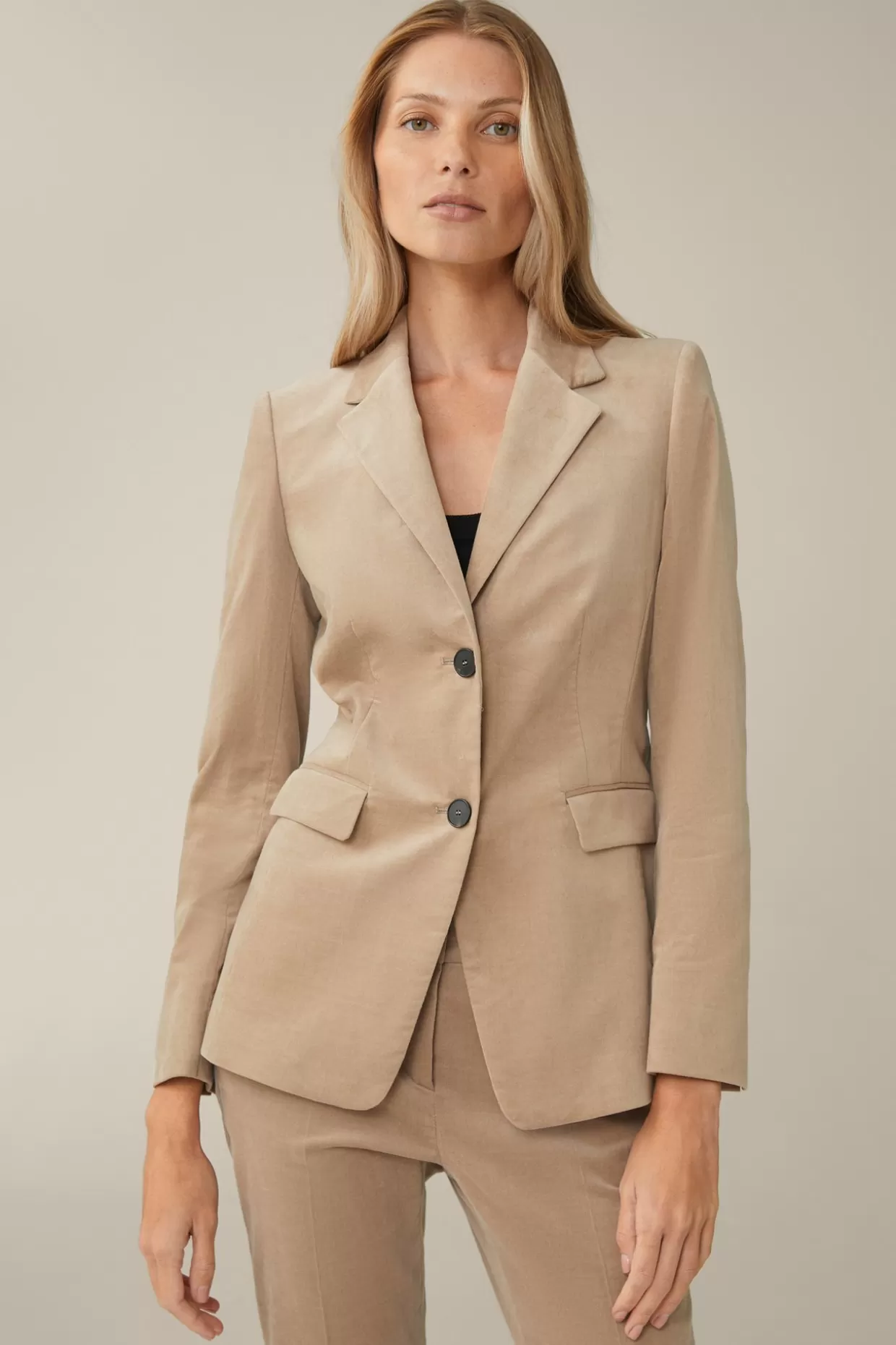 Damen Windsor Samt-Blazer In