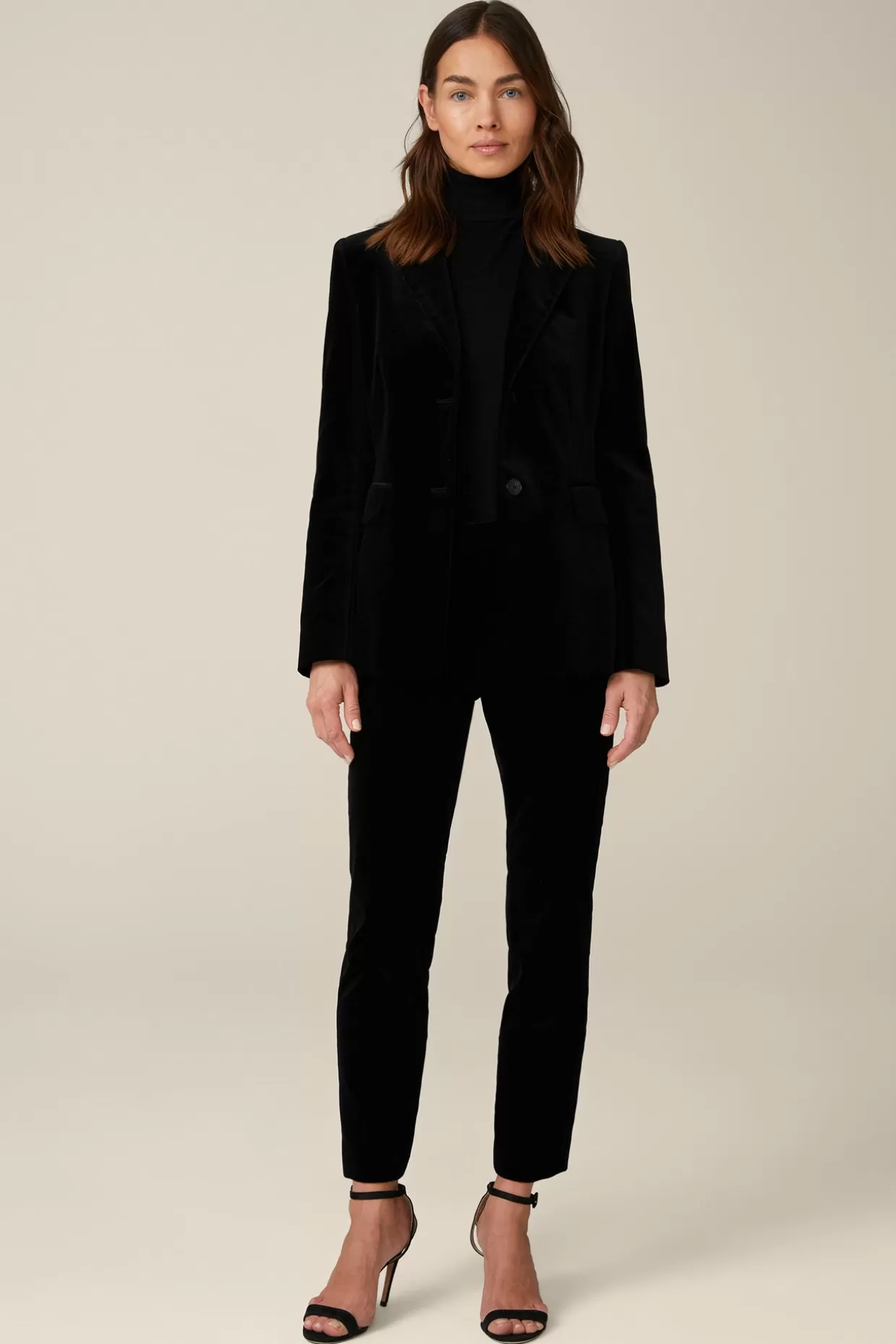 Damen Windsor Samt-Blazer In