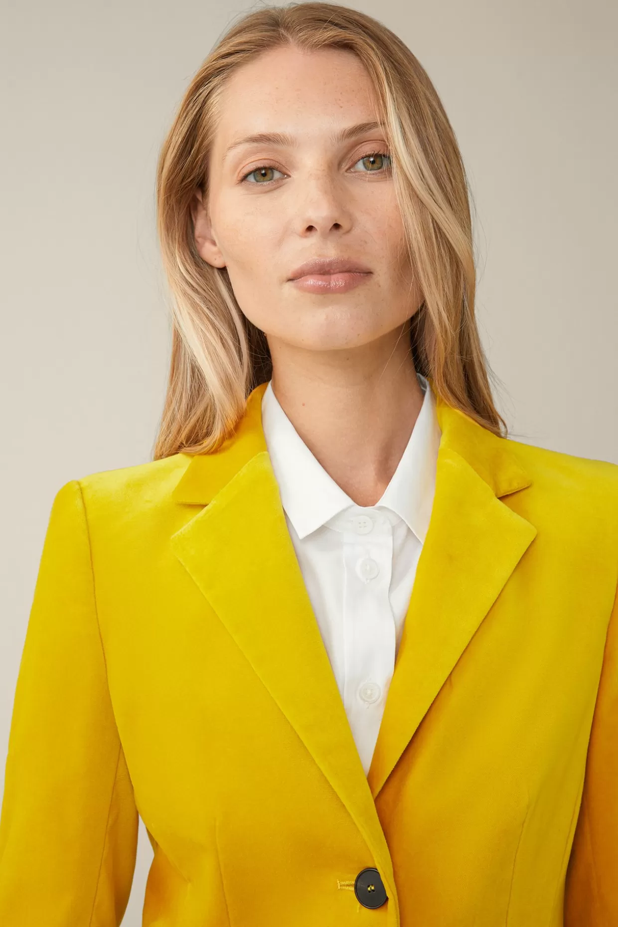 Damen Windsor Samt-Blazer In