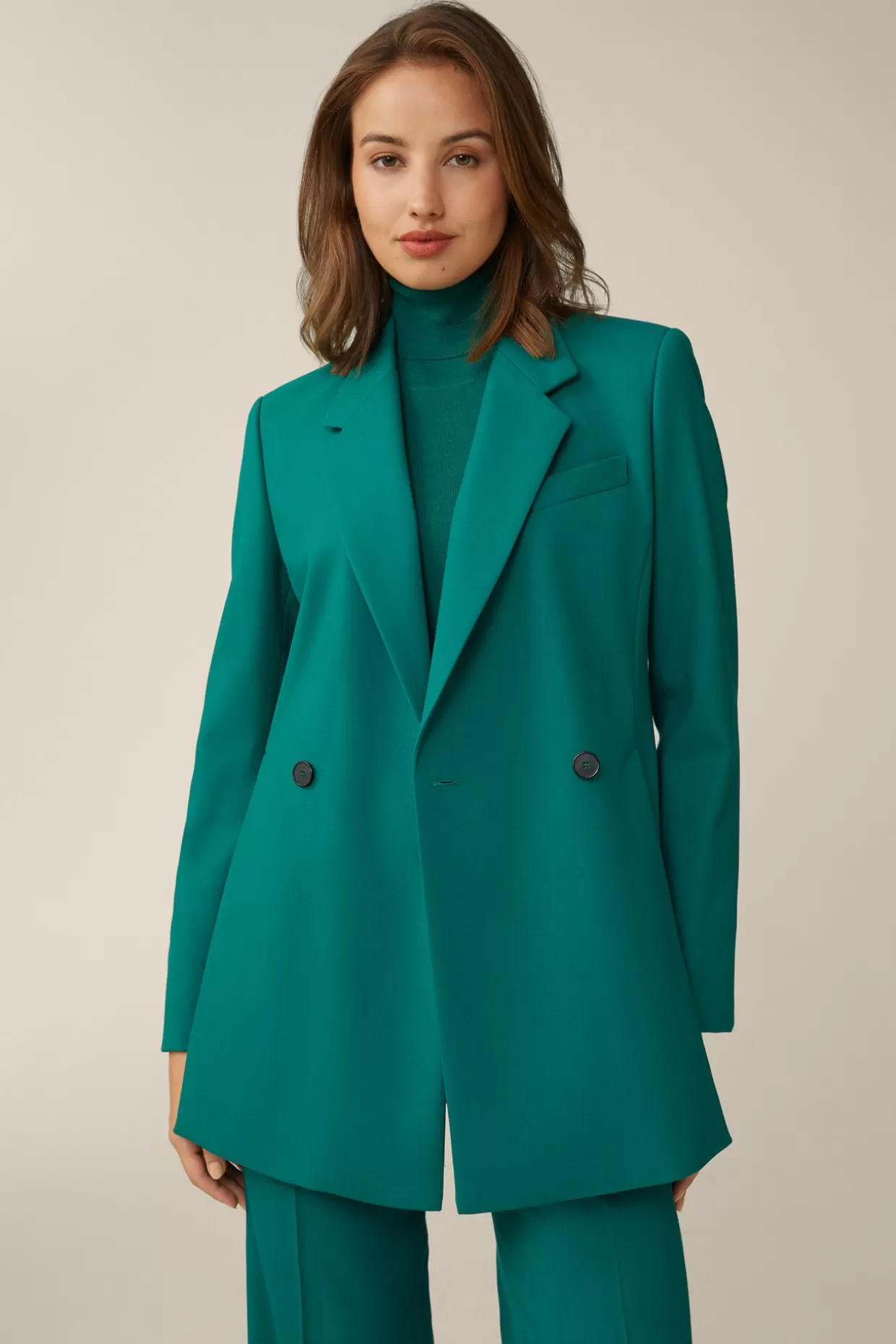 Damen Windsor Schurwoll-Doppelreiher-Blazer In