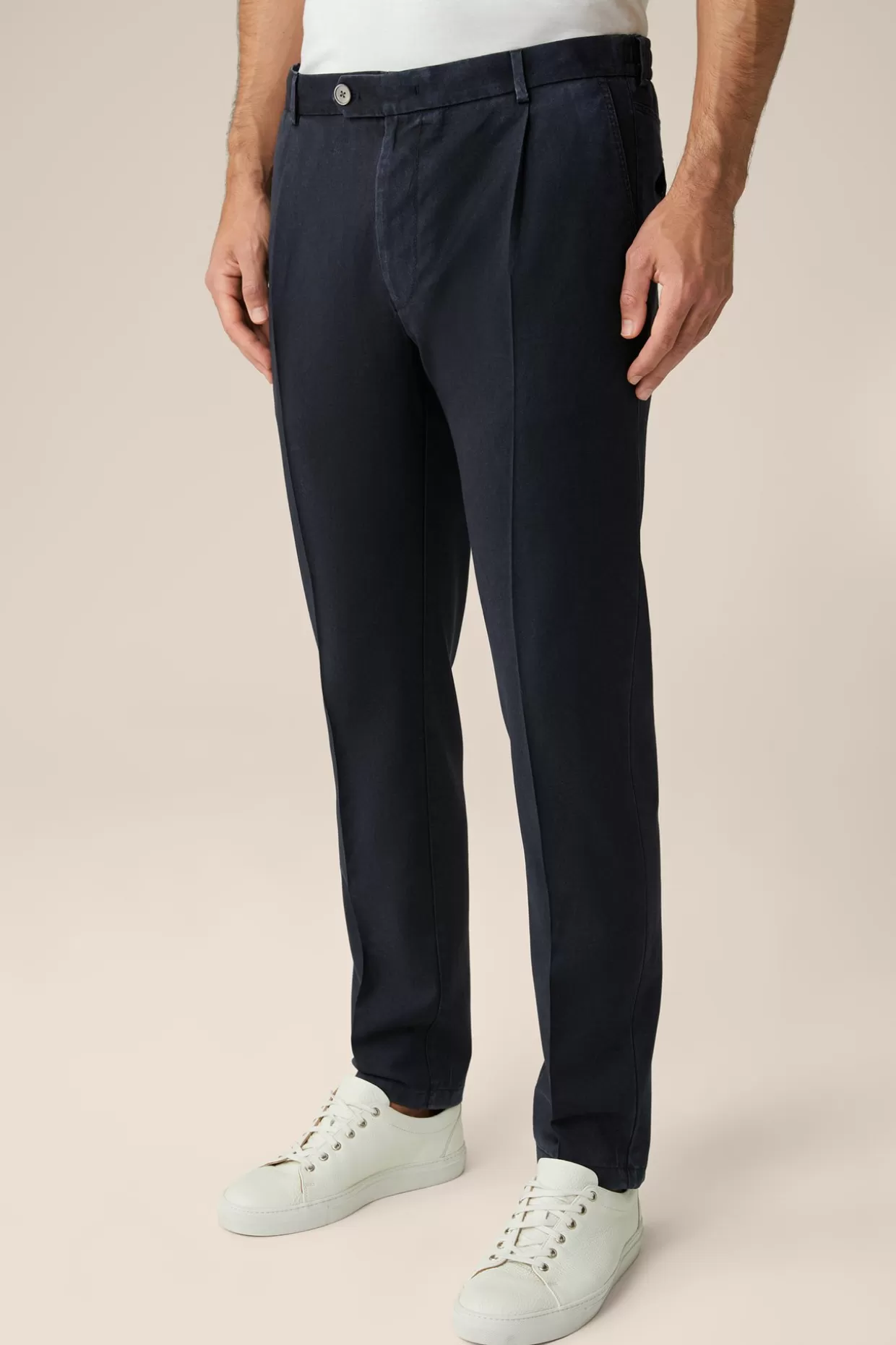 Herren Windsor Schurwoll-Hose Floro In Navy