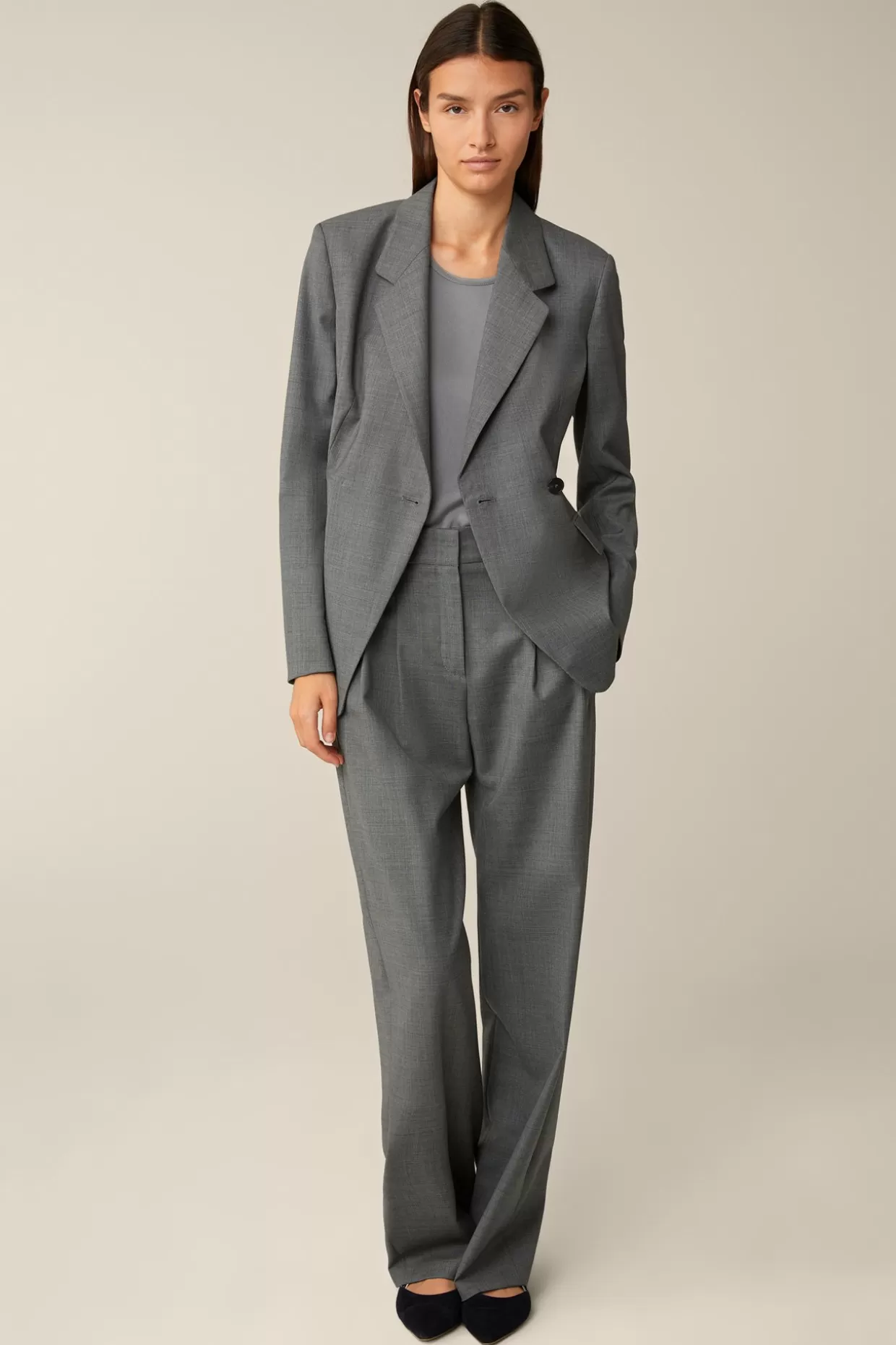 Damen Windsor Schurwoll-Longblazer In