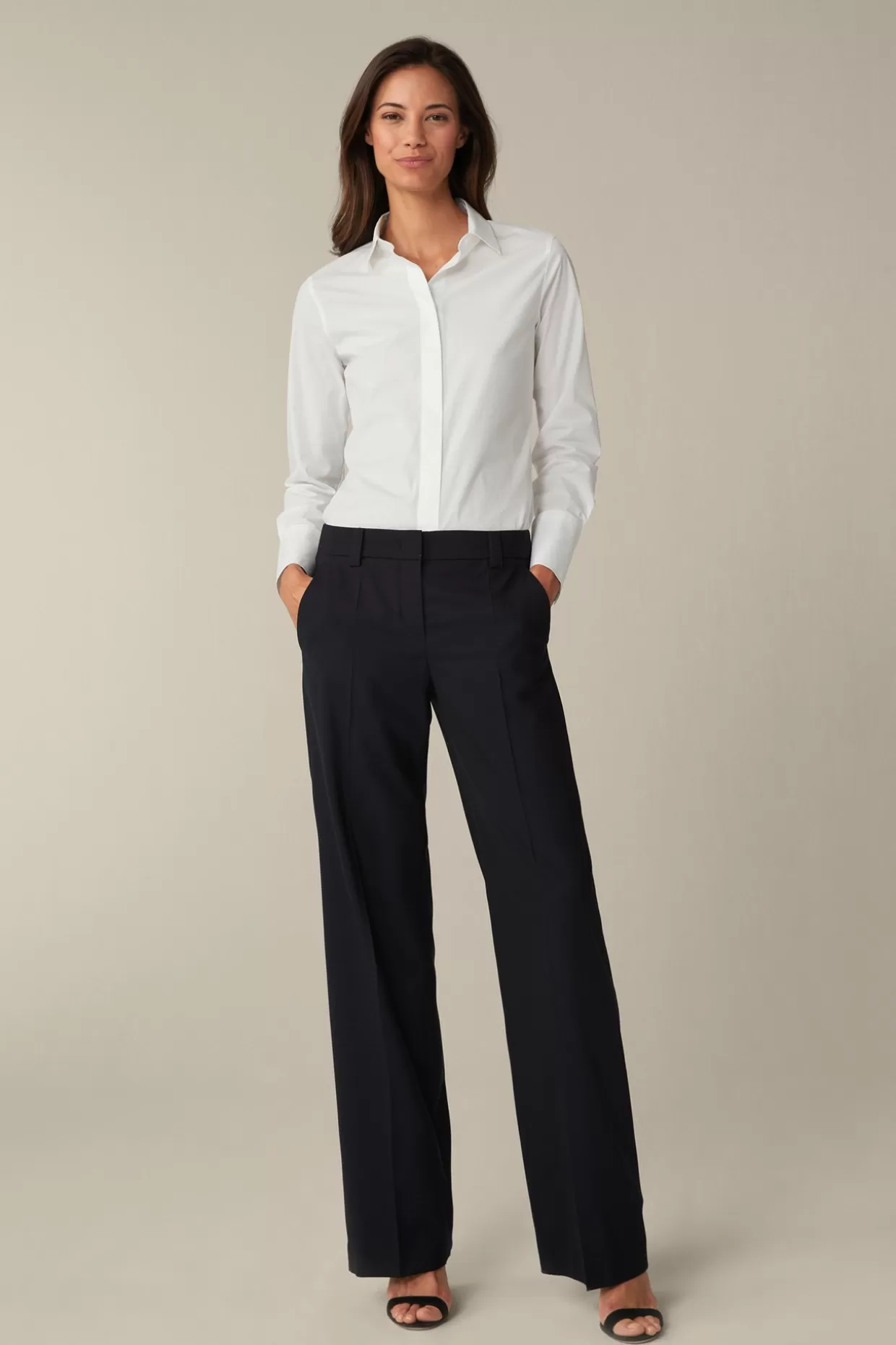 Damen Windsor Schurwoll-Stretch-Anzug-Hose In