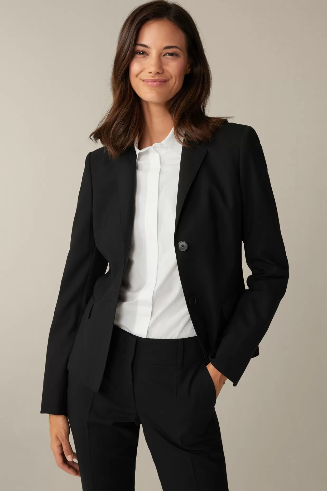 Damen Windsor Schurwoll-Stretch-Blazer In