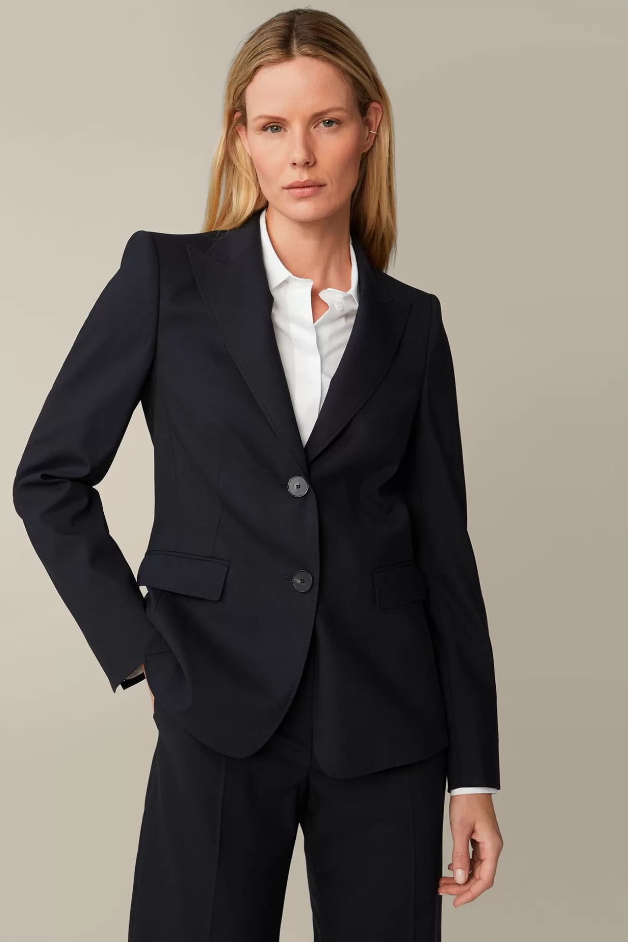 Damen Windsor Schurwoll-Stretch-Blazer In