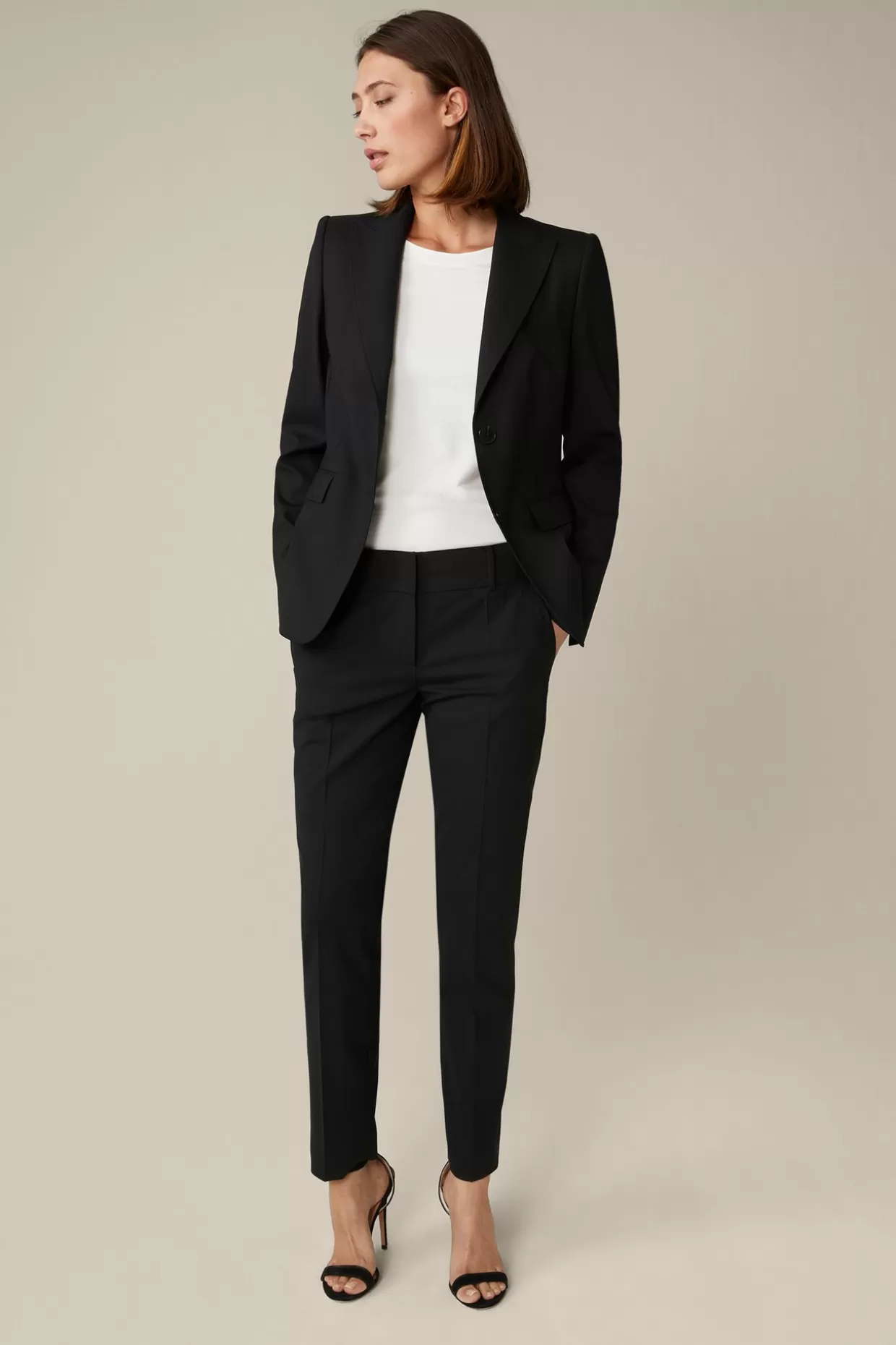 Damen Windsor Schurwoll-Stretch-Hose In