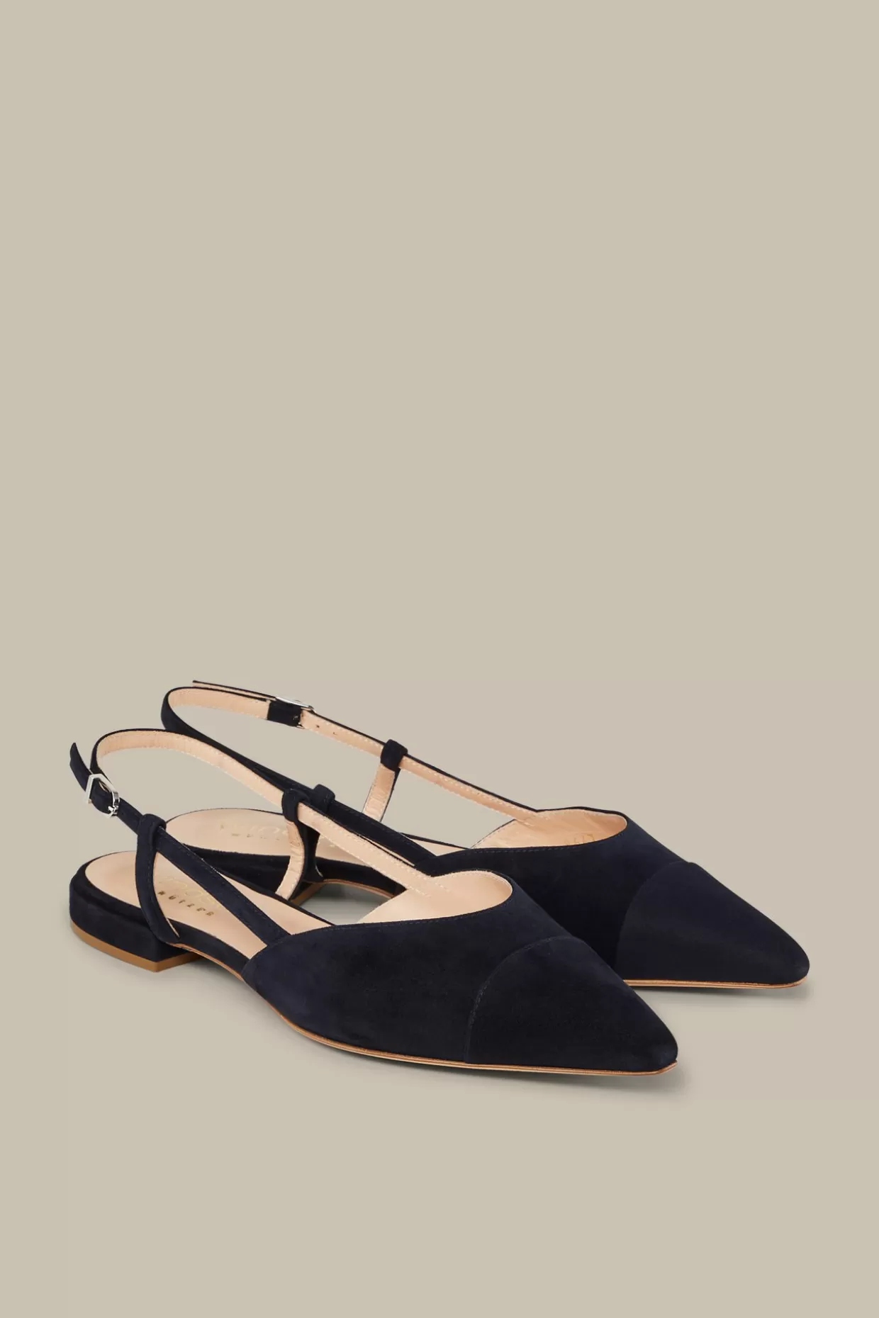 Damen Windsor Slingback Aus Ziegenveloursleder In , By Unutzer