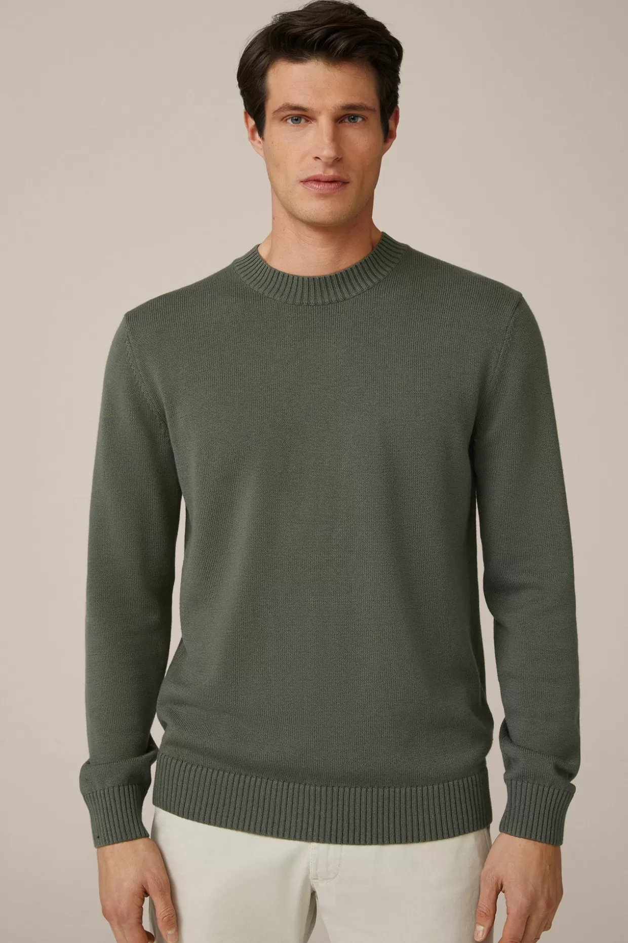 Herren Windsor Strickpullover Nedo In Oliv