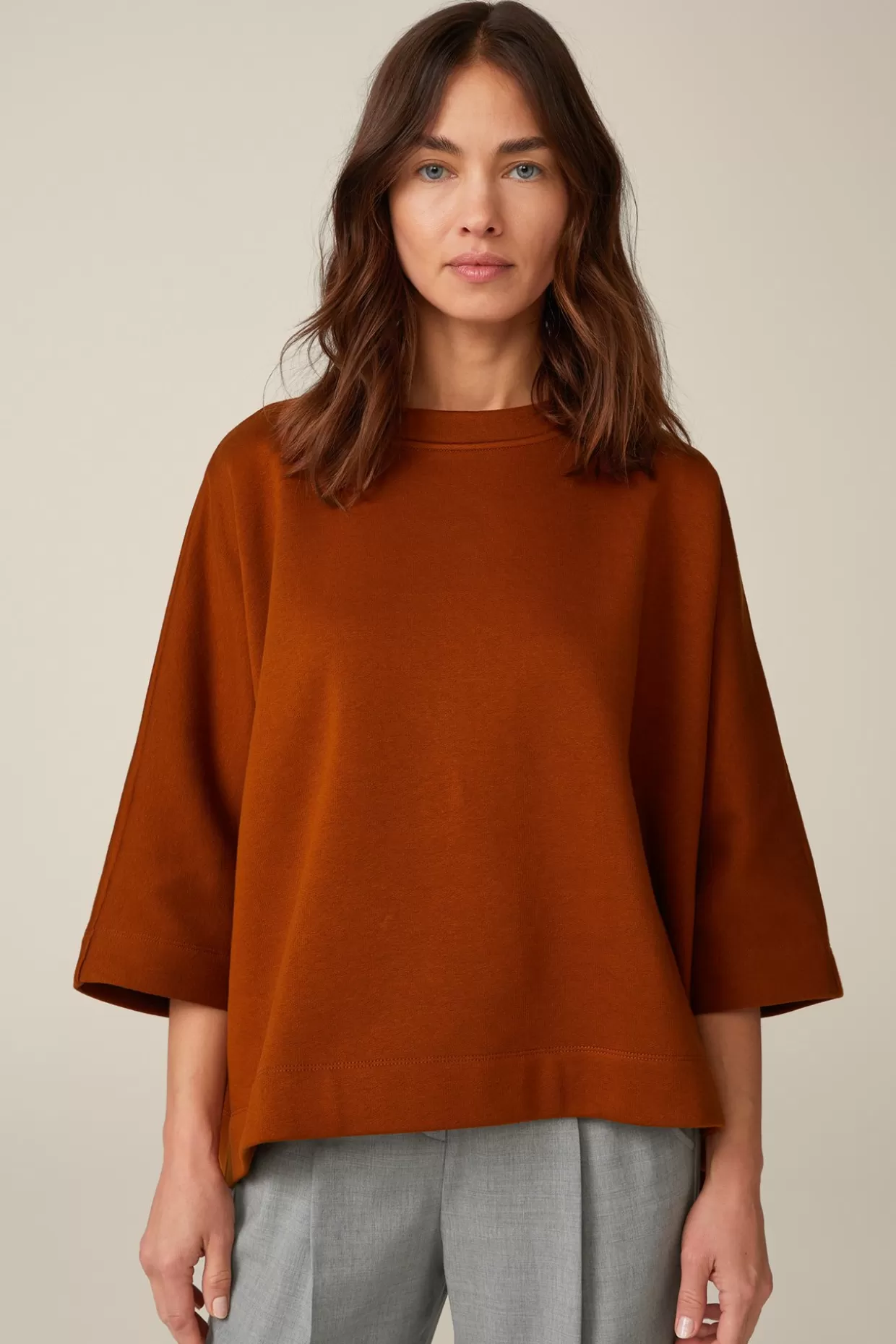 Damen Windsor Sweat-Pullover, Oversized, In Kupfer