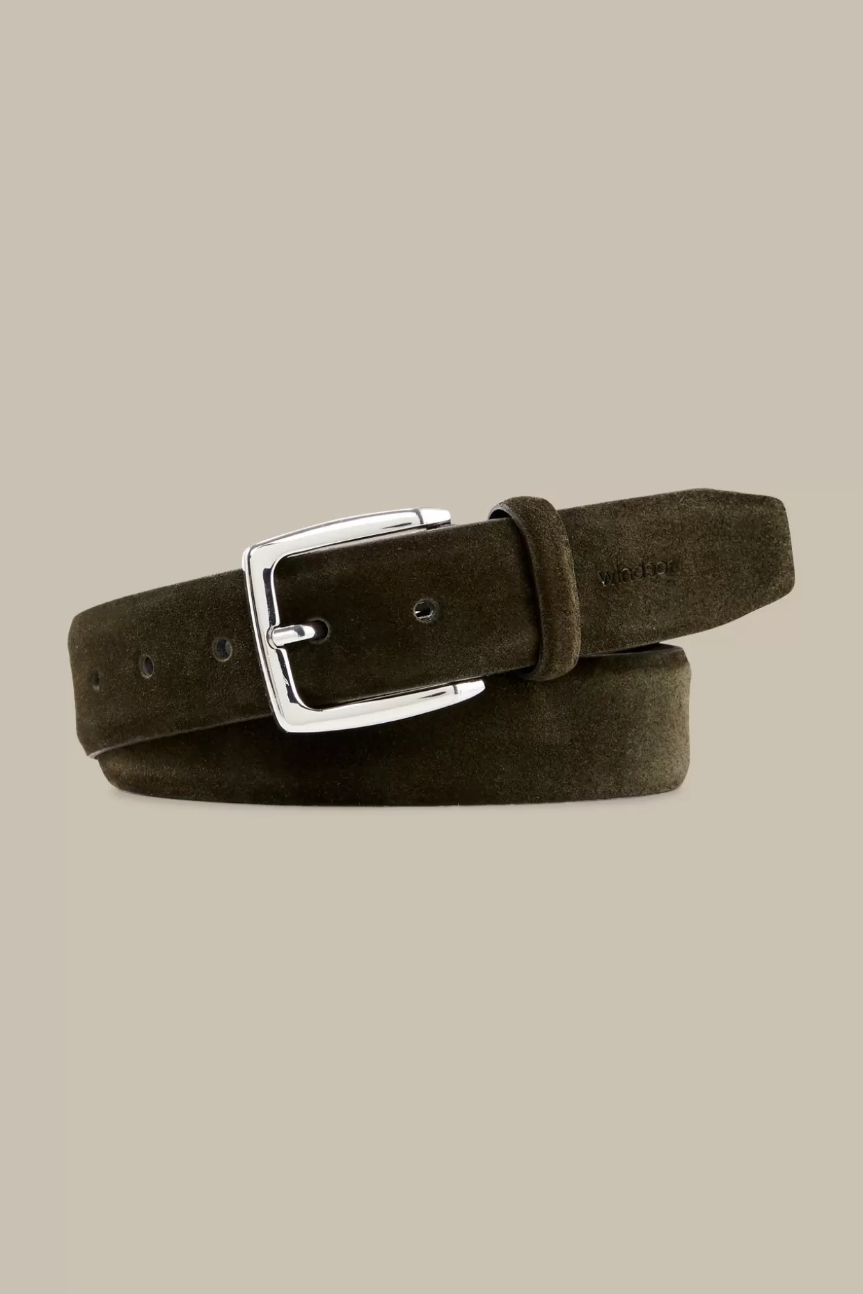 Herren Windsor Veloursleder-Gürtel In