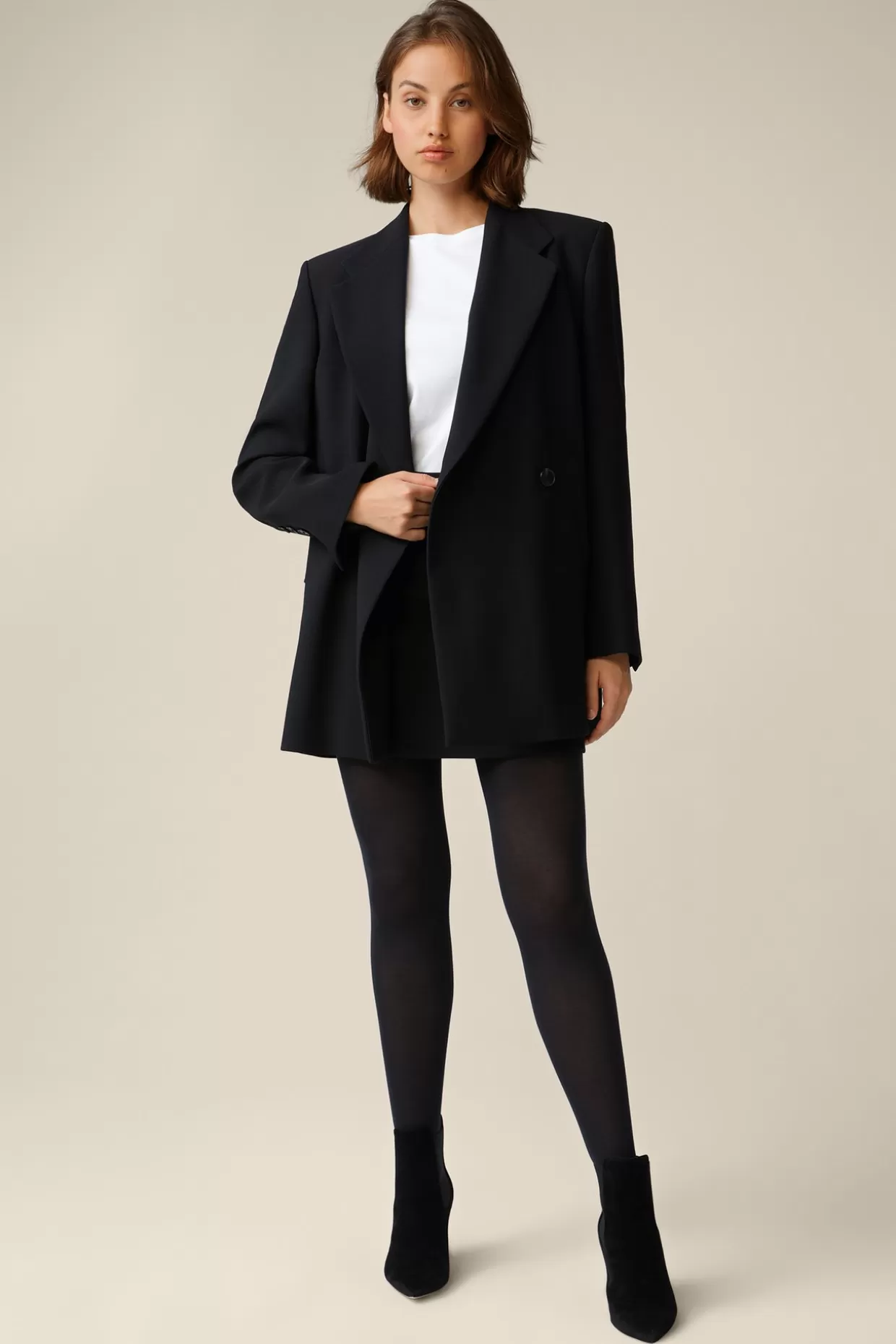 Damen Windsor Wollcrepe-Longblazer In