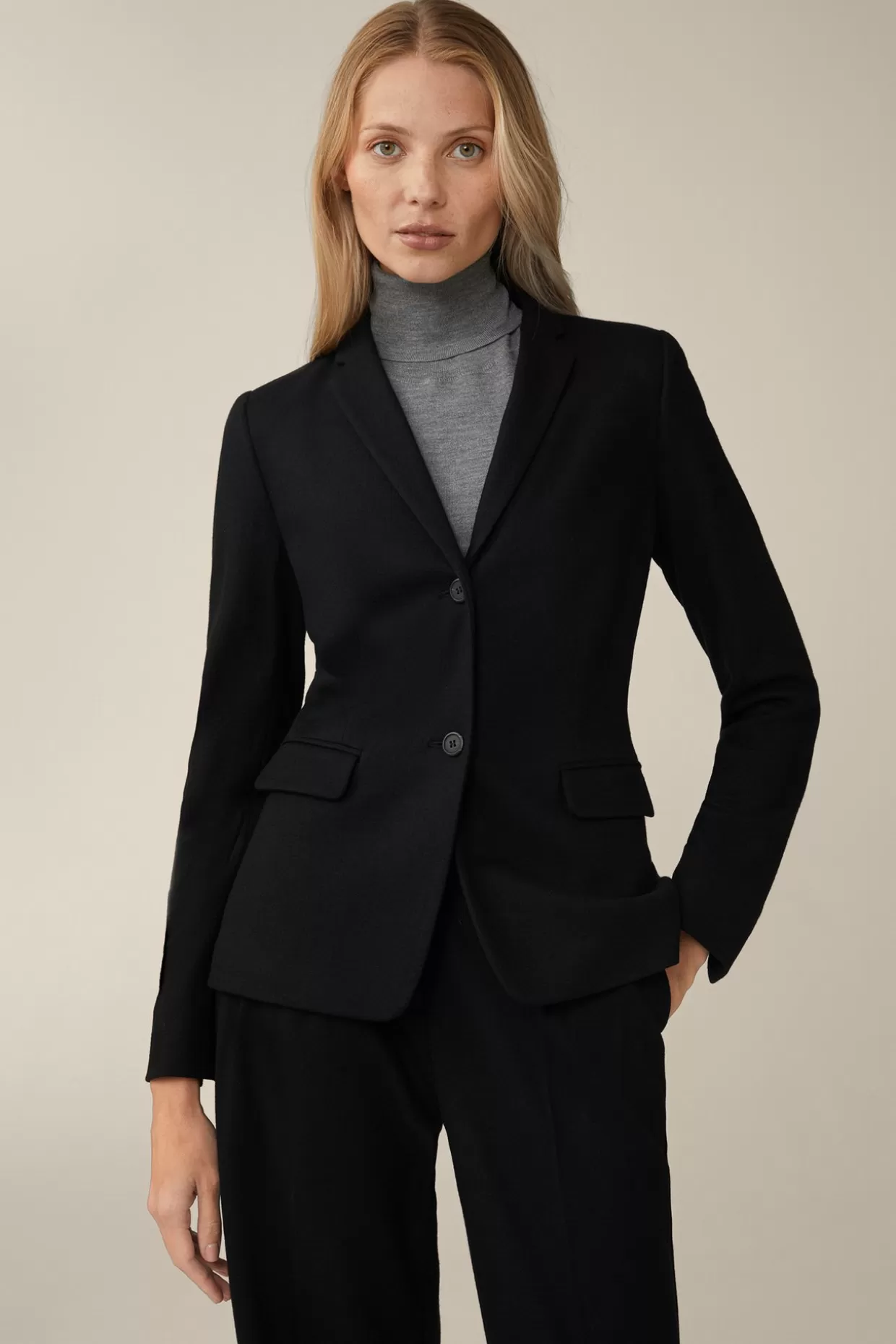 Damen Windsor Wolljersey-Blazer In