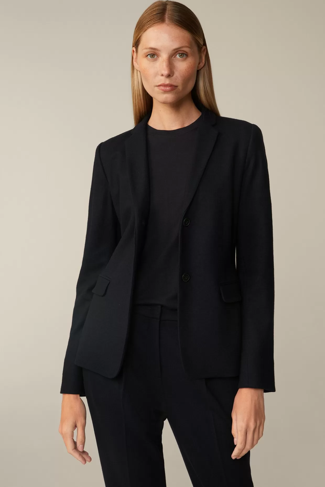 Damen Windsor Wolljersey-Blazer In