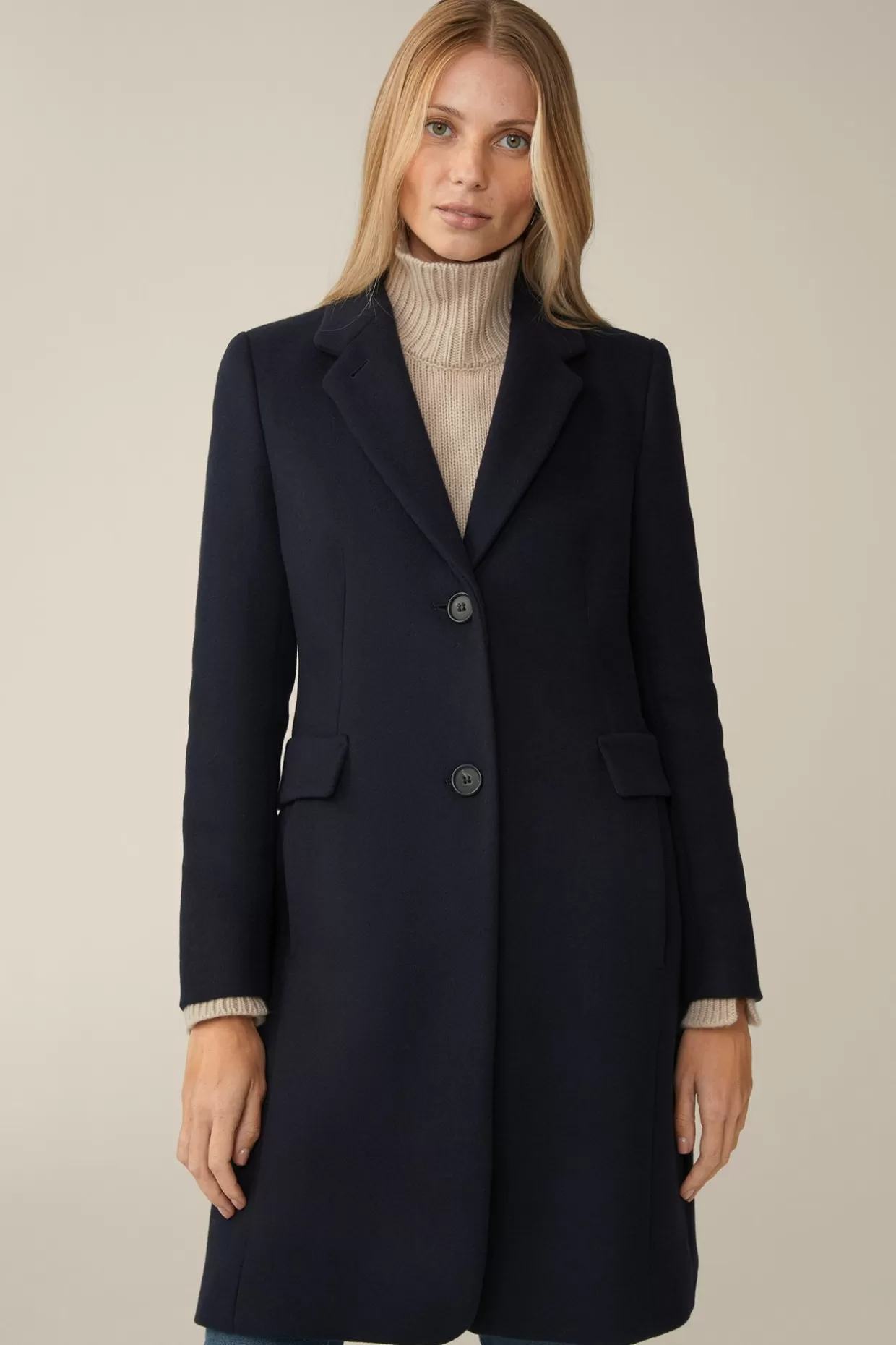 Damen Windsor Wollmix-Blazer-Mantel In