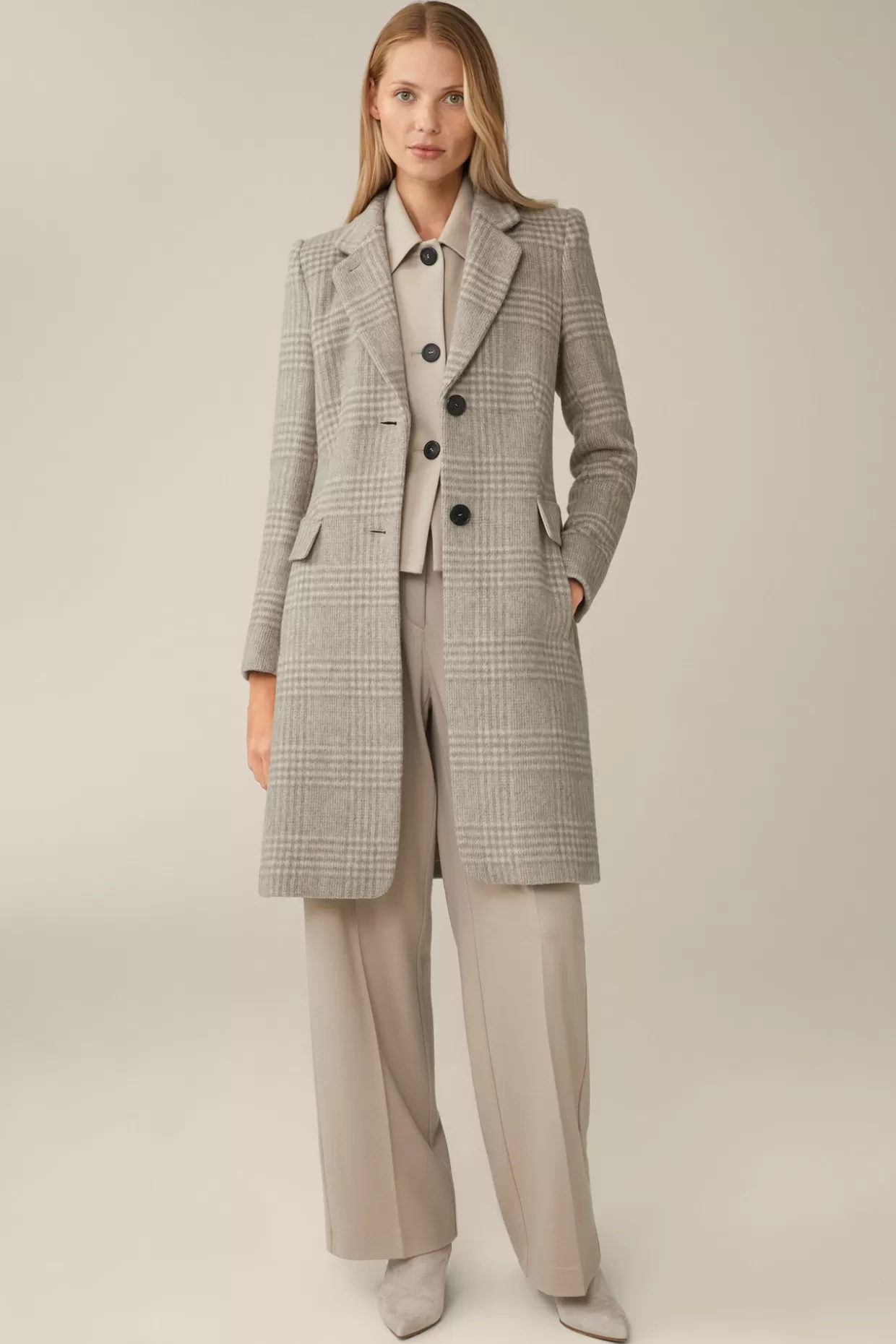 Damen Windsor Wollmix-Blazer-Mantel In