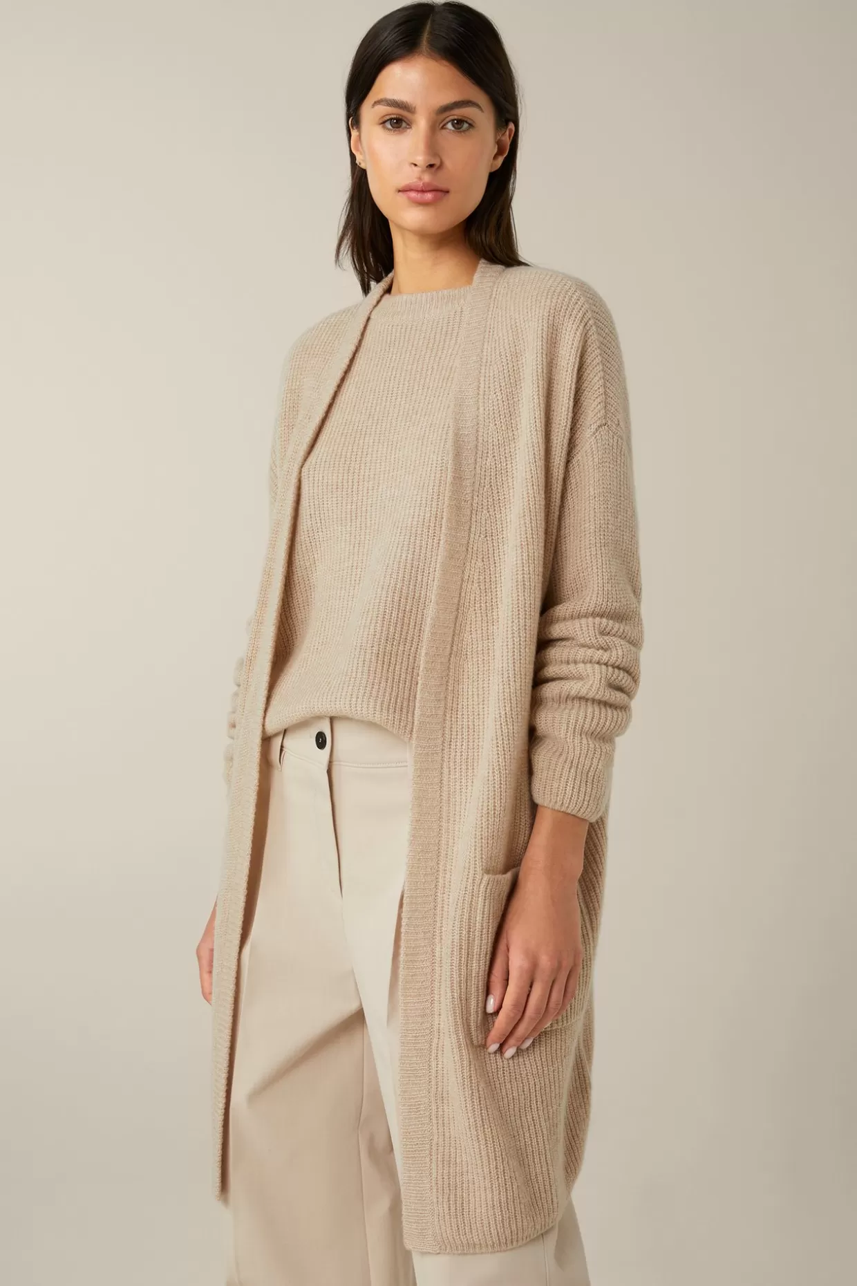 Damen Windsor Wollmix-Cardigan Mit Seide Und Cashmere In