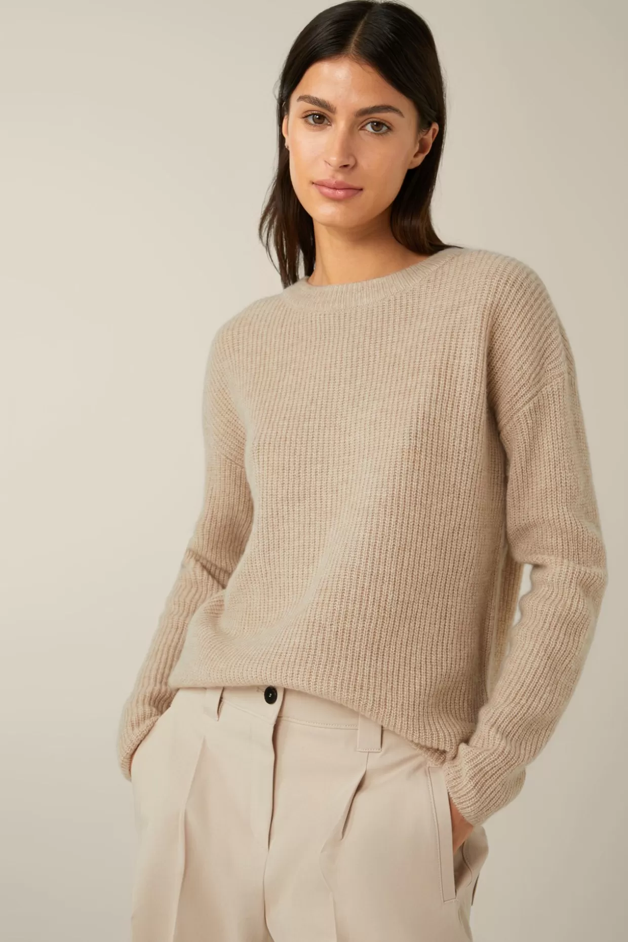 Damen Windsor Wollmix-Pullover Mit Seide Und Cashmere In